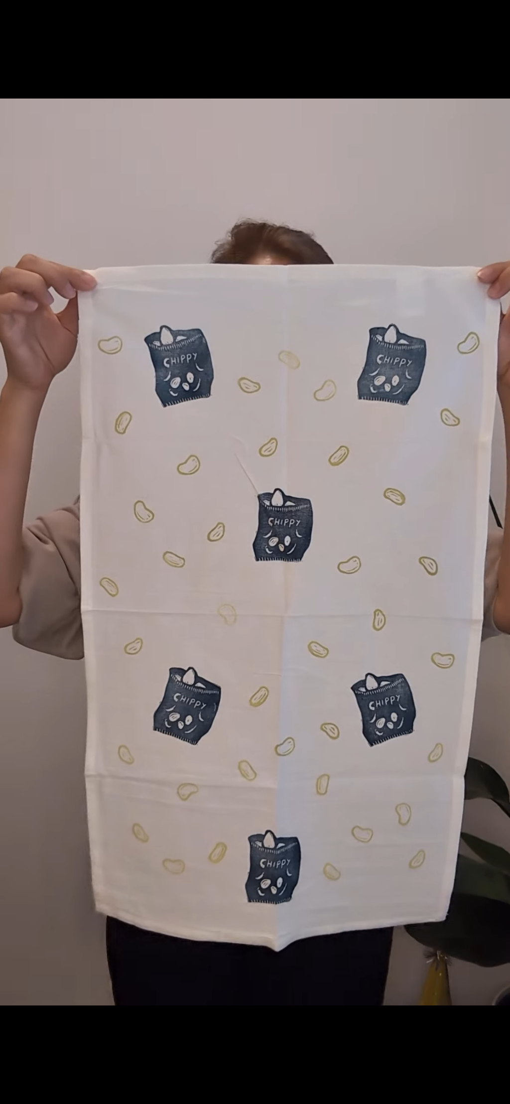 Hand-Printed Flour Sack Tea Towel | Handmade Gift